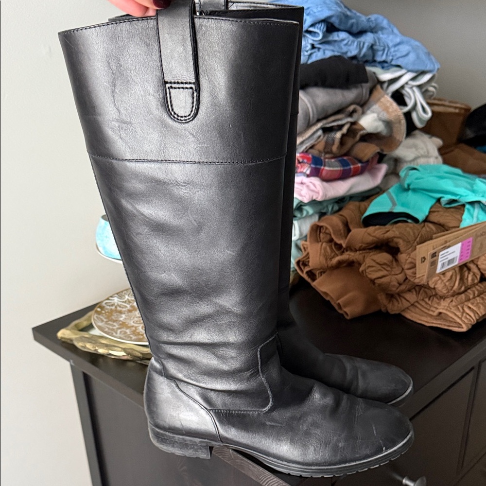 Lauren Ralph Lauren Black Leather Boots